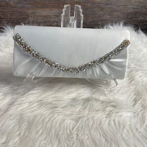 Vintage White Evening Clutch Bag